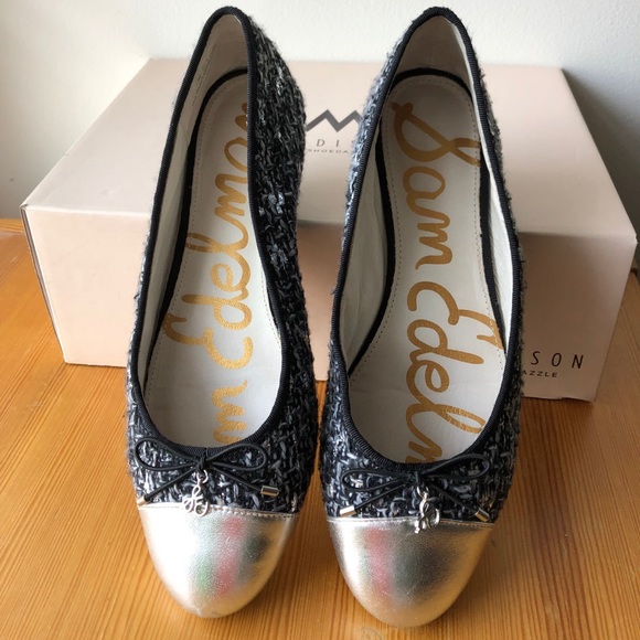 Sam Edelman Tweed Ballet Flats - Picture 1 of 4
